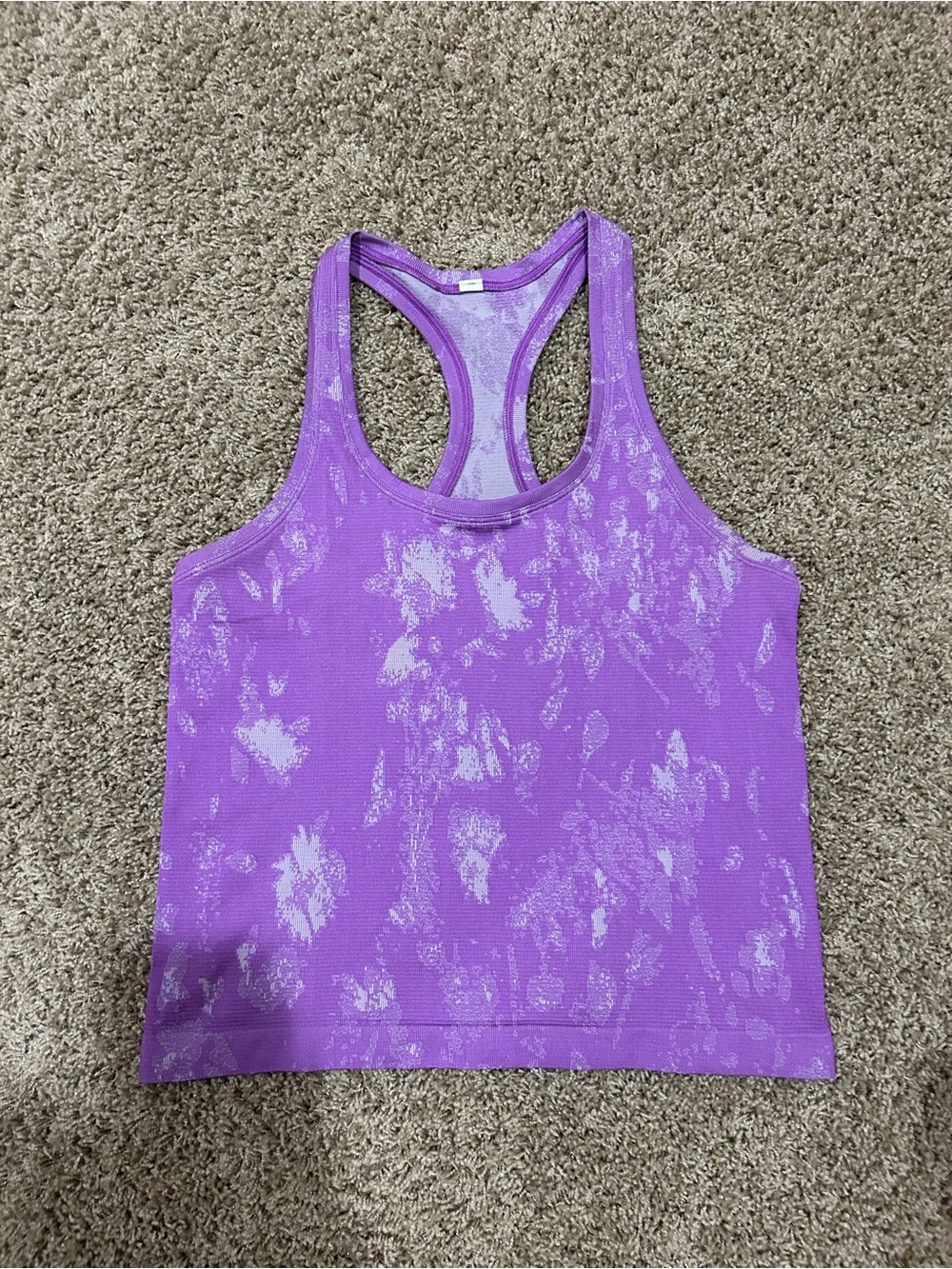 Lululemon Purple Tie-Dye Racerback Tank Top